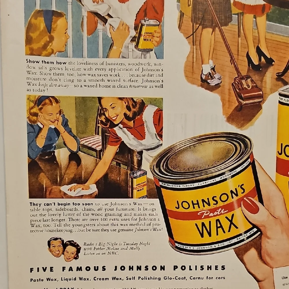 Johnsons Wax colorful vintage